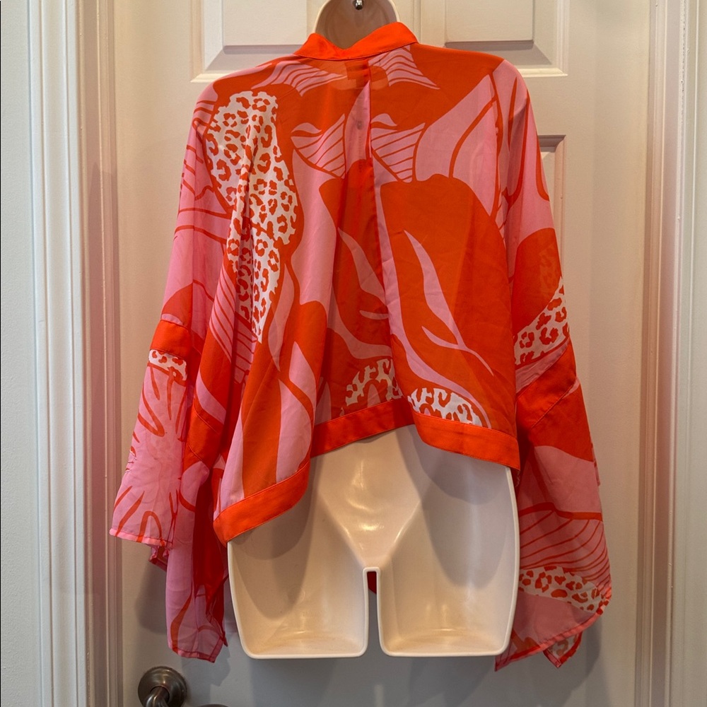 Anthropologie Tie-Front Soft Crop Blouse B One size NWT - Picture 7 of 11